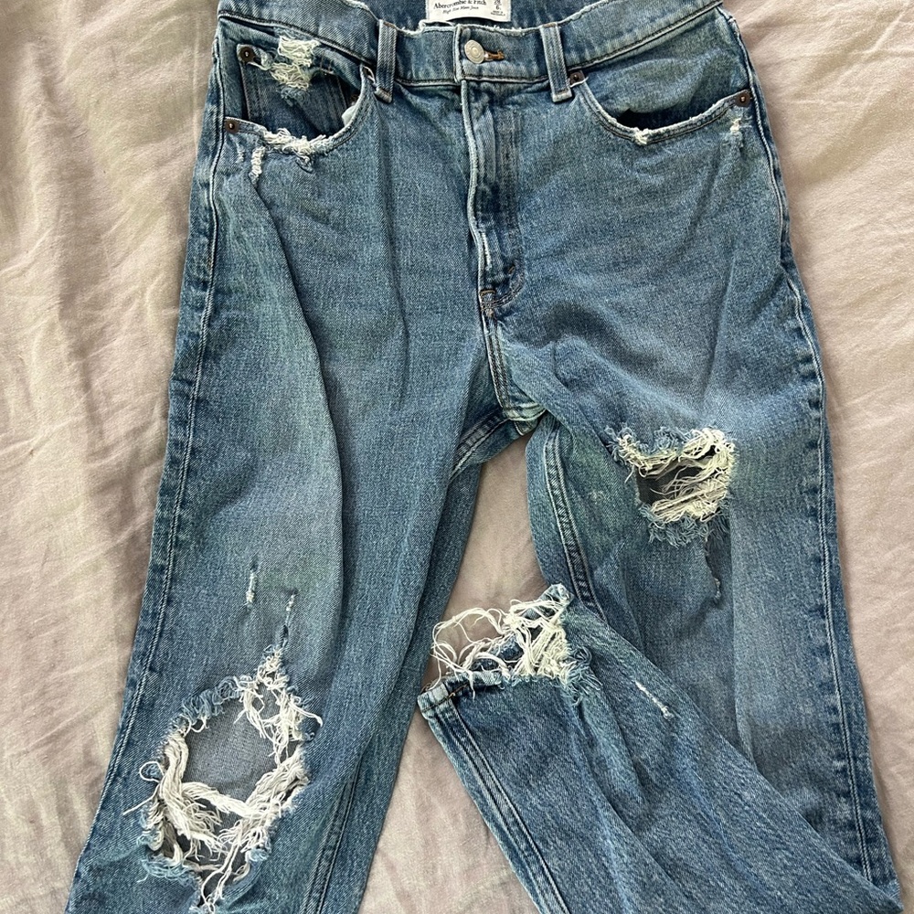 Abercrombie & Fitch Distressed Blue Jeans